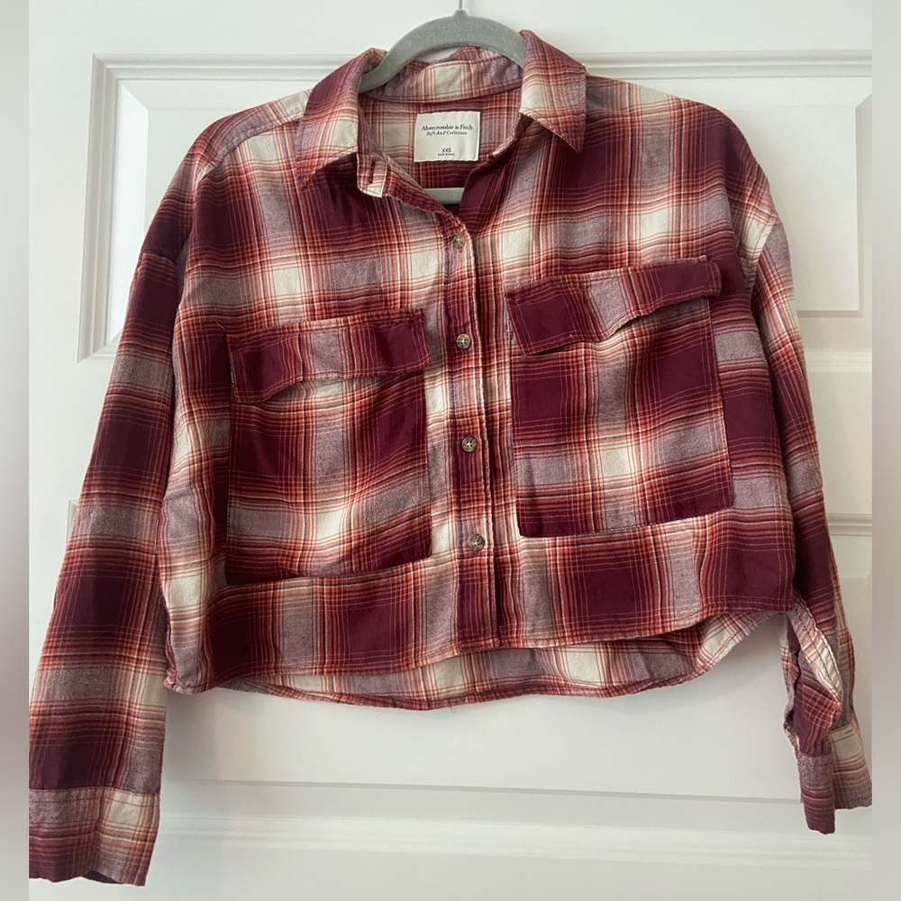 Abercrombie & Fitch Soft A&F Cropped Flannel XXS